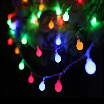 BHomify led luzes de corda com 40led bola AC220V UE decoração do feriado da lâmpada Festival de Natal, luzes de iluminação exterior