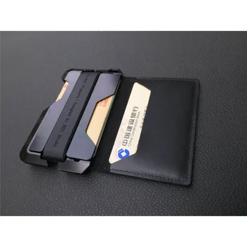 BISI GORO Couro Genuíno de Segurança de Viagem Titular do Passaporte RFID Bloqueio de Cartão de Carteira Vintage Pop-Up de Alumínio ID do Caso Protetor