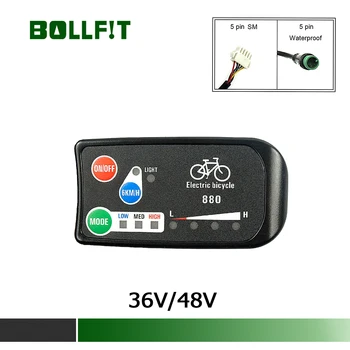 BOLLFIT E Acessórios de Moto KT E Bicicleta DIODO de emissor de luz 880 36V 48V Inteligente Visor do Painel de Controle Para Bicicleta Elétrica Kit