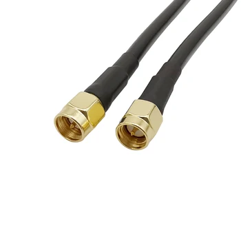Baixa perda 0-3Ghz RG58 Antena WIFI Router de Cabo SMA Macho-SMA Macho Plug RF Coaxial Adaptador de Antena de Fio de Extensão do Conector