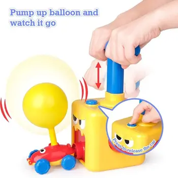 Balão-powered Carro, o Lançamento de Torre de Inércia Pneumático de Carro para Crianças, Brinquedos Divertidos Brinquedos Educativos para Crianças Presentes
