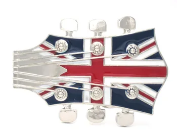 Bandeira da união Britânica de Guitarra Cabeça Fivela do Cinto do reino UNIDO