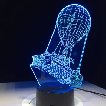 Batalha de Ônibus da Lembrança 7 Cores da Tabela do Toque de Mesa de Luz de LED 3D da Lâmpada de Lava Acrílico Sala de Ilusão de Iluminação da Atmosfera para os fãs de jogos de