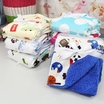 Bebê Cobertores Novos Desenhos Animados Engrossar Dupla Camada De Fleece Coral Infantil Swaddle Envelope Envoltório Coruja Impresso Recém-Nascidos Roupas De Cama Blanke