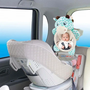 Bebê Virada para Trás, Espelhos de Segurança do Carro de Trás do Assento do Bebê Fácil retrovisor Ajustável Útil, Bonito Infantil Monitor para Crianças Criança Criança