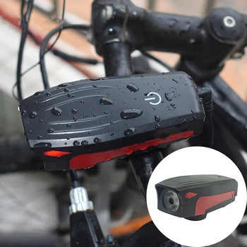 Bicicleta Diant Bicicleta leve Farol USB Exigível Impermeável do DIODO emissor de Bicicleta Faróis de Bicicleta de alto-Falantes Lanterna Acessórios