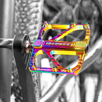 Bicicletas de ciclismo Pedal Liga de Alumínio Colorido Skid Prova de Estrada BTT Estrada de Montanha MTB Bike Pedal de Bicicleta de Pedal Universal