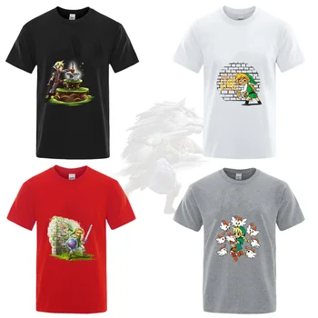 Black Legend Of Zelda T-Shirt Triforce Herói Clube De Algodão T-Shirts Para Os Homens De Manga Curta Tops Tees De Desconto Verão Gola Redonda Tshir