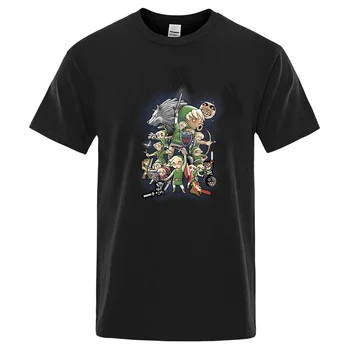 Black Legend Of Zelda T-Shirt Triforce Herói Clube De Algodão T-Shirts Para Os Homens De Manga Curta Tops Tees De Desconto Verão Gola Redonda Tshir