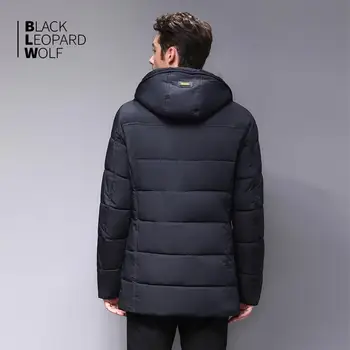 Blackleopardwolf 2020 Inverno para baixo do casaco homens casaco de inverno Homens casacos de comprimento Médio com Capuz Quente Casual marcadores Parka BL-833