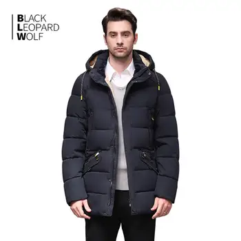 Blackleopardwolf 2020 Inverno para baixo do casaco homens casaco de inverno Homens casacos de comprimento Médio com Capuz Quente Casual marcadores Parka BL-833
