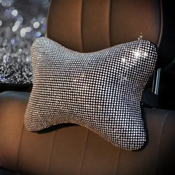 Bling Strass Cristal Carro Pescoço, Travesseiros de Suporte Cintura Diamante Auto de Almofadas de Encosto de cabeça do Carro Acessórios de decoração para Meninas Mulheres