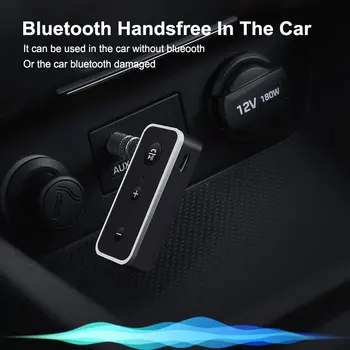 Bluetooth 5.0 Adaptador Receptor de Áudio Bluetooth Adaptador de alto-Falante Receptor de Áudio Para o Carro sem Fio Estéreo Aux de 3,5 mm Jack Receptor