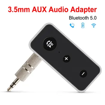Bluetooth 5.0 Adaptador Receptor de Áudio Bluetooth Adaptador de alto-Falante Receptor de Áudio Para o Carro sem Fio Estéreo Aux de 3,5 mm Jack Receptor