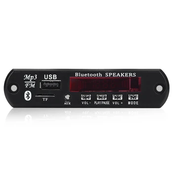 Bluetooth 5.0 Decodificador de MP3 Conselho DC 5V 12V do Carro Rádio FM Módulo de Apoio TF USB AUX para o Telefone do Carro