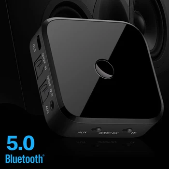 Bluetooth 5.0 HD de Áudio do Transmissor Receptor Suporta 3,5 mm AUX SPDIF Digital TV Adaptador sem Fio
