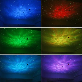 Bluetooth Céu Estrelado Projetor Atmosfera da Noite do DIODO emissor de Luz Nebulosa Nuvem de Natal do projetor do Laser de Música de rotação para as Crianças Presentes
