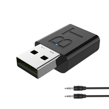 Bluetooth USB 5.0 Transmissor Receptor sem Fio de Áudio AUX adaptador Porta Adaptador de Unidade de Livre Uso Direto 10M Barreira de Transmissão