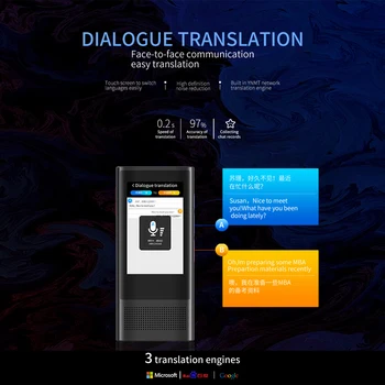 Boeleo BF301(W1 3.0) de 2,8 polegadas Tela Smart Voice Translator para Viagens de Negócios 1GB+8GB Suporte 117 Línguas Inter-Tradução