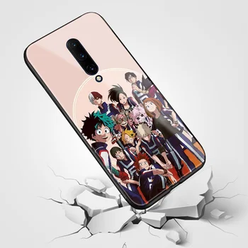 Boku no Meu Herói Academia anime colagens Para OnePlus 6 6 7 7T Pro silicone Macio vidro liso tampa da caixa do telefone shell