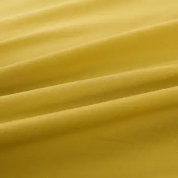 Bonenjoy 1 pc Folha lisa Algodão lençol Amarelo Cor de roupa de Cama de Linho Único/Queen/King Cor Sólida (Sem Fronha)