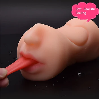 Boquete Oral Artificial Buceta De Três Furos Brinquedo Do Sexo Para Homens Masturbador Vagina, Boca E Anal Big Long Masculino Masturbação Brinquedo T