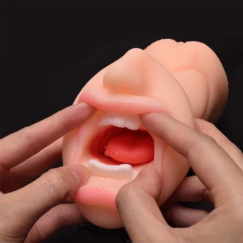 Boquete Oral Artificial Buceta De Três Furos Brinquedo Do Sexo Para Homens Masturbador Vagina, Boca E Anal Big Long Masculino Masturbação Brinquedo T