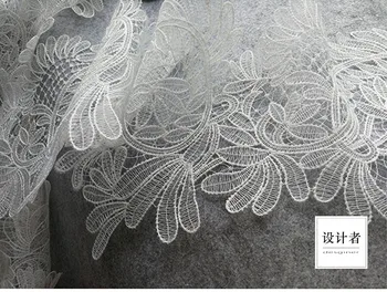 Branco E Preto Oco Guarnição Do Laço De Tecido Para Costurar De Vestido De Noiva De Artesanato De Rendas
