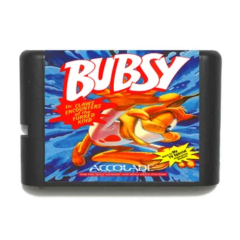 Bubsy Região Livre de 16 bits MD Cartão de Jogo Para o Sega Mega Drive Para Gênesis