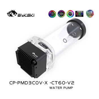 Bykski CP-PMD3COV-X-CT60-V2,RGB DDC Bomba+Reservatório de Combinação Caixa de 600L/H Cilindro Reservatório de Água 6M Cabeça-RGB Bomba de Água Para PC de Refrigeração
