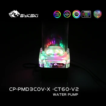 Bykski CP-PMD3COV-X-CT60-V2,RGB DDC Bomba+Reservatório de Combinação Caixa de 600L/H Cilindro Reservatório de Água 6M Cabeça-RGB Bomba de Água Para PC de Refrigeração