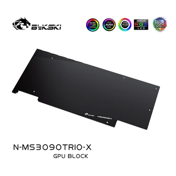 Bykski N-MS3090TRIO-X GPU Água de Refrigeração do Bloco Para o MSI RTX 3080 3090 JOGOS X TRIO Placa Gráfica VGA Cooler 5V A-RGB/12V RGB/SYNC