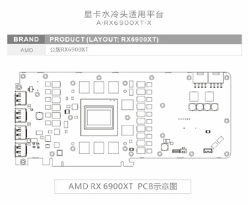 Bykski de Água do Bloco de Usar para AMD Radeon RX6900XT RDNA2 Placa GPU / Full Tampa do Radiador de Cobre / Luz do RGB