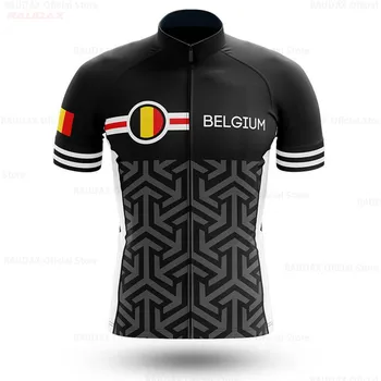 Bélgica 2020Bicycle clothinSweatshirt MTB bicicleta verão nova de manga curta, respirável e de rápida secagem blusa de Moletom masculina superior customiza
