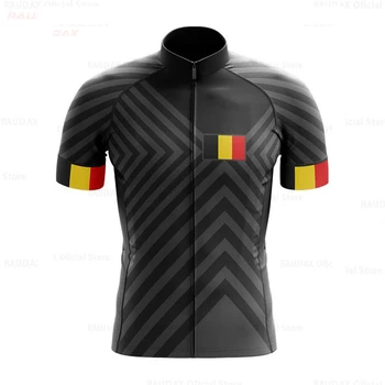 Bélgica 2020Bicycle clothinSweatshirt MTB bicicleta verão nova de manga curta, respirável e de rápida secagem blusa de Moletom masculina superior customiza
