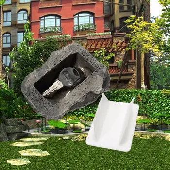 CASA EXTERIOR Chave de Caixa de Rock Oculto Esconder Em Pedra de Segurança de Armazenagem Segura Esconder ao ar livre do Jardim Qualidade Durável