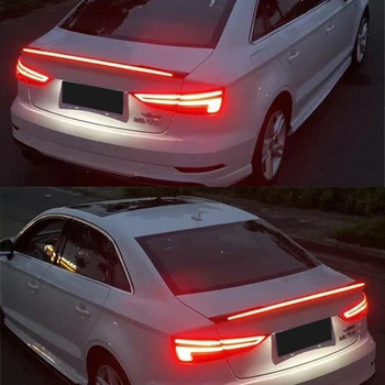 CEYUSOT PARA Audi A3 S3 RS3 Limousine LED Luzes de Freio Spoiler Acessório-19 ABS Tronco de Carro Preto Aileron da Asa Cauda A3 8V GT Estilo