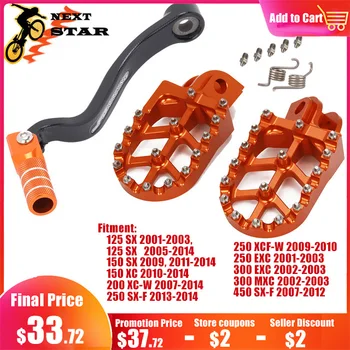 CNC Moto Mudança de marcha Alavanca do Pé Pé Peg Descanso para os pés do Pedal Footpegs Para KTM SX (SXF) XC XCW XCFW EXC MXC 125 150 250 450