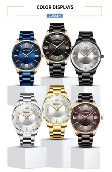 CURREN Criativo de Quartzo de Negócios, Relógio o Relógio para Homens reloj hombre 2020 Nova Moda de Aço Inoxidável de alto Luxo de Quartzo de Pulso