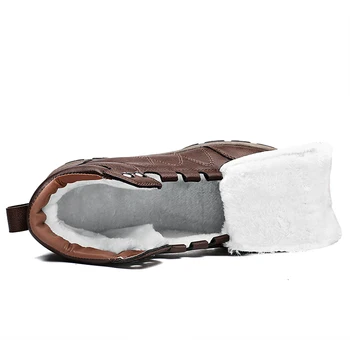 CYYTL Moda em Couro Sapatos de Inverno Homens de Neve Botas Confortáveis Manter Aquecido antiderrapante Impermeável ao ar livre Tenis Casual Hombre