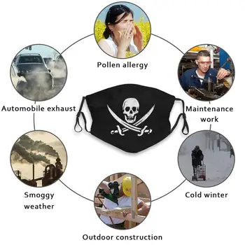 Calico Jack Espada Bandeira De Pirata Jolly Roger Gráfico Design Personalizado Para Adultos E Crianças Anti-Pó De Filtro Diy Bonito Imprimir