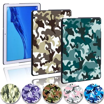 Camuflagem Slim Tablet de Caso para o Huawei MediaPad T3 8 10 / T5 10 Resistente Plástico Rígido de Volta Shell Case Capa Tablet