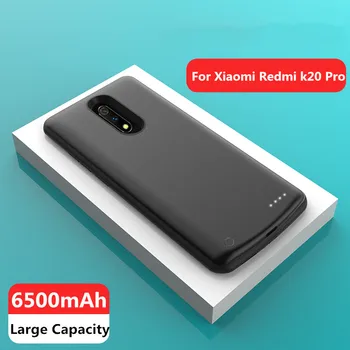 Carregador de bateria de Caso Para o Xiaomi Redmi K20 Nota 8 Pro 6800nAH Para Redmi K20 6500nAH Stand Anti cair borda Suave Bateria Portátil