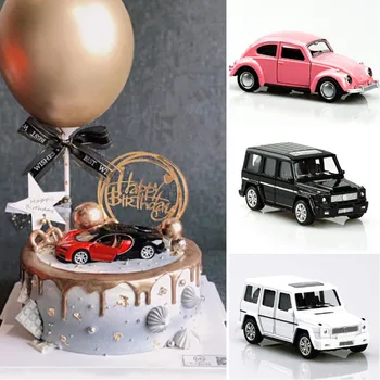 Carro Bolo Topper Decoração Para Aniversário de Crianças Plasic Veículos de Brinquedo de Cidade de Estilo SUV Modelo de Carros de Brinquedo Bolos de Decoração de Ferramentas