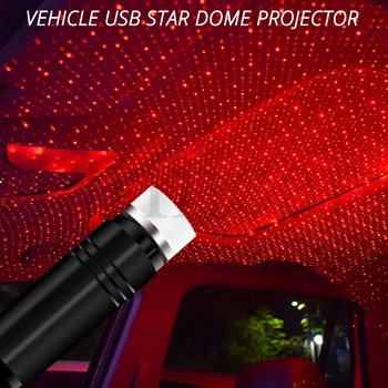 Carro USB Atmosfera Lâmpada do Teto da Estrela de Leitura, Iluminação, Projeção a Laser Decorativa do Diodo emissor de Tronco Telhado de Interior de Quarto de Casa, a Luz da Noite