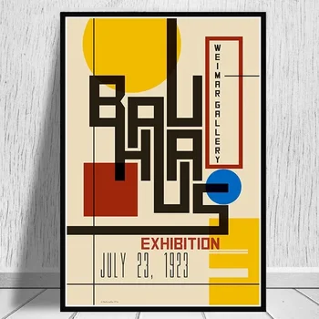 Cartazes e Estampas Bauhaus Ausstellung 1923 Weimer Exposição Pôster Arte de Parede Tela de Pintura para Quarto de Decoração de Casa
