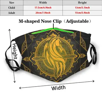 Cavaleiro De Rohan Engraçado Impressão Reutilizáveis Pm2.1221 Filtro De Máscara Facial Terra Média A Irmandade Do Anel Sda Comunhão