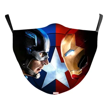 Cerca de Marvel Super-herói homem-Aranha Homem de ferro dos desenhos animados para adultos Máscara Menino menina à prova de Poeira e à prova de vento máscara máscara Lavável