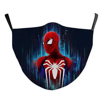 Cerca de Marvel Super-herói homem-Aranha Homem de ferro dos desenhos animados para adultos Máscara Menino menina à prova de Poeira e à prova de vento máscara máscara Lavável