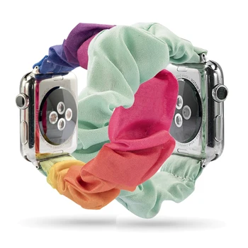 Cinta Para Apple faixa de relógio da apple assista 5 4 3 2 1 44mm 40mm Mulheres Elástica pulseira correia do pulso iwatch da faixa 4 de 42mm de 38mm Acessórios